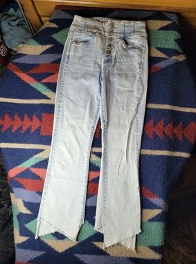 Veronica Beard Katherine Corset Skinny Jeans Size 6 Extra High Rise Light Blue
